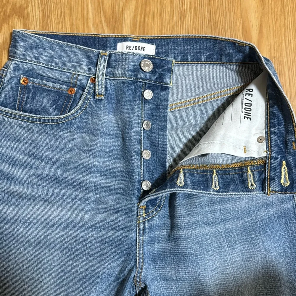 Re/Done 70s Ultra High Rise Stove Pipe Jeans - Picture 2 of 6